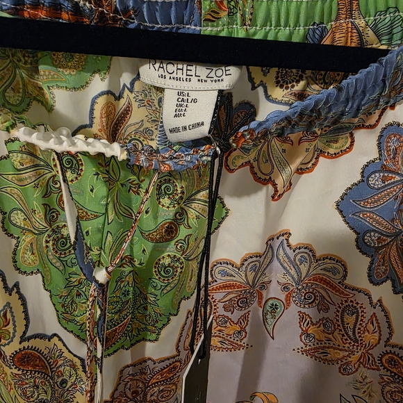 Rachel Zoe Multicolor Paisley Pants Satin - Picture 4 of 13